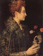 Sofonisba Anguissola A Young Lady in Profile Spain oil painting artist